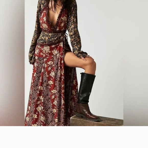 Free People Tilda Floral Wrap Maxi Dress - Picture 2 of 6
